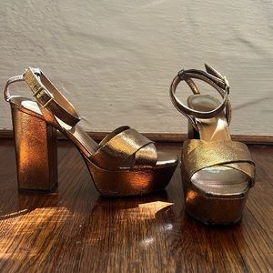 Saint Laurent Farrah Criss Cross Platforms